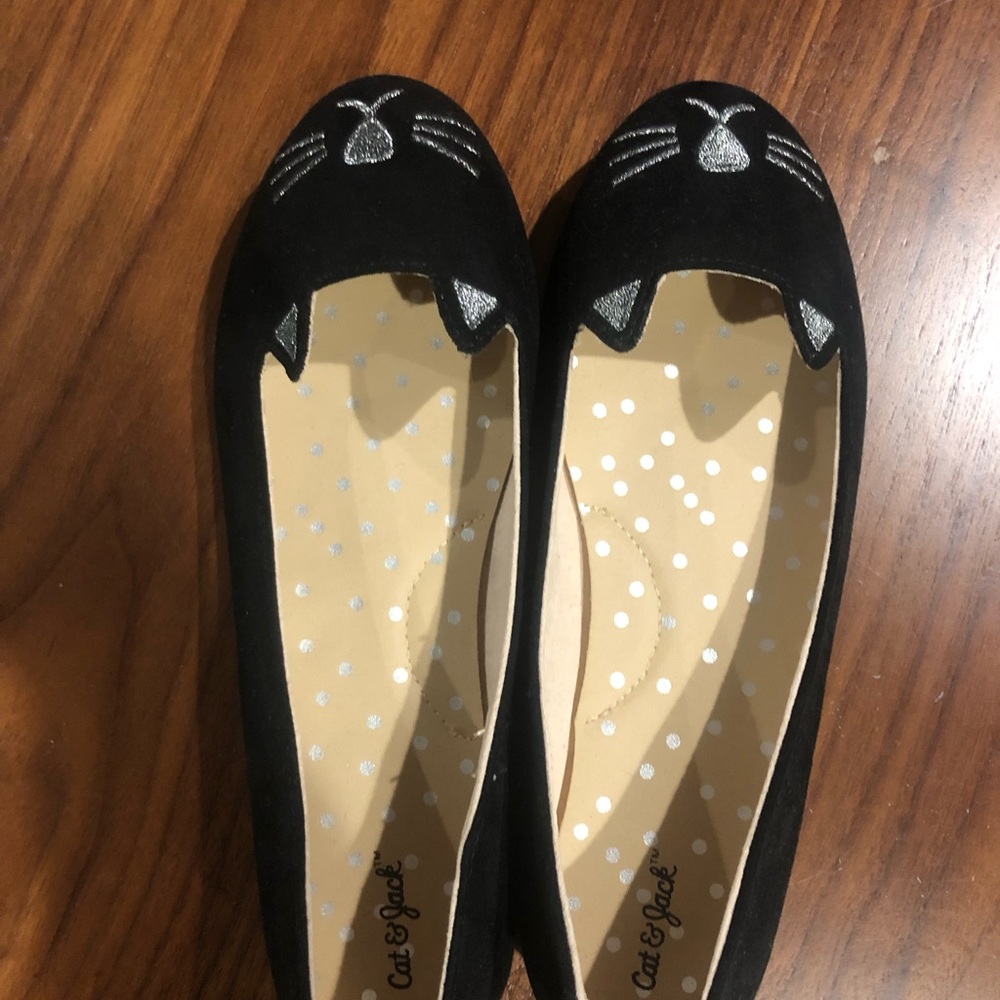 Girls’ Black Cat Flats